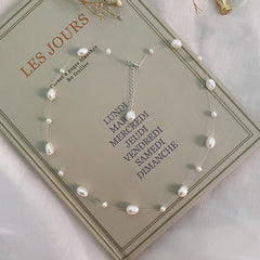 Baroque Pearl Necklace, Freshwater Pearl Necklace for Wedding