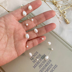 Baroque Pearl Necklace, Freshwater Pearl Necklace for Wedding