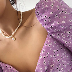 Pearl Necklace with Moonstone