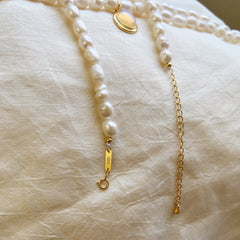 Pearl Necklace with Moonstone