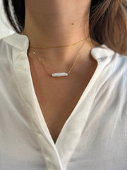 FreshWater Pearl Bar Necklace, 14K Gold Filled Chain